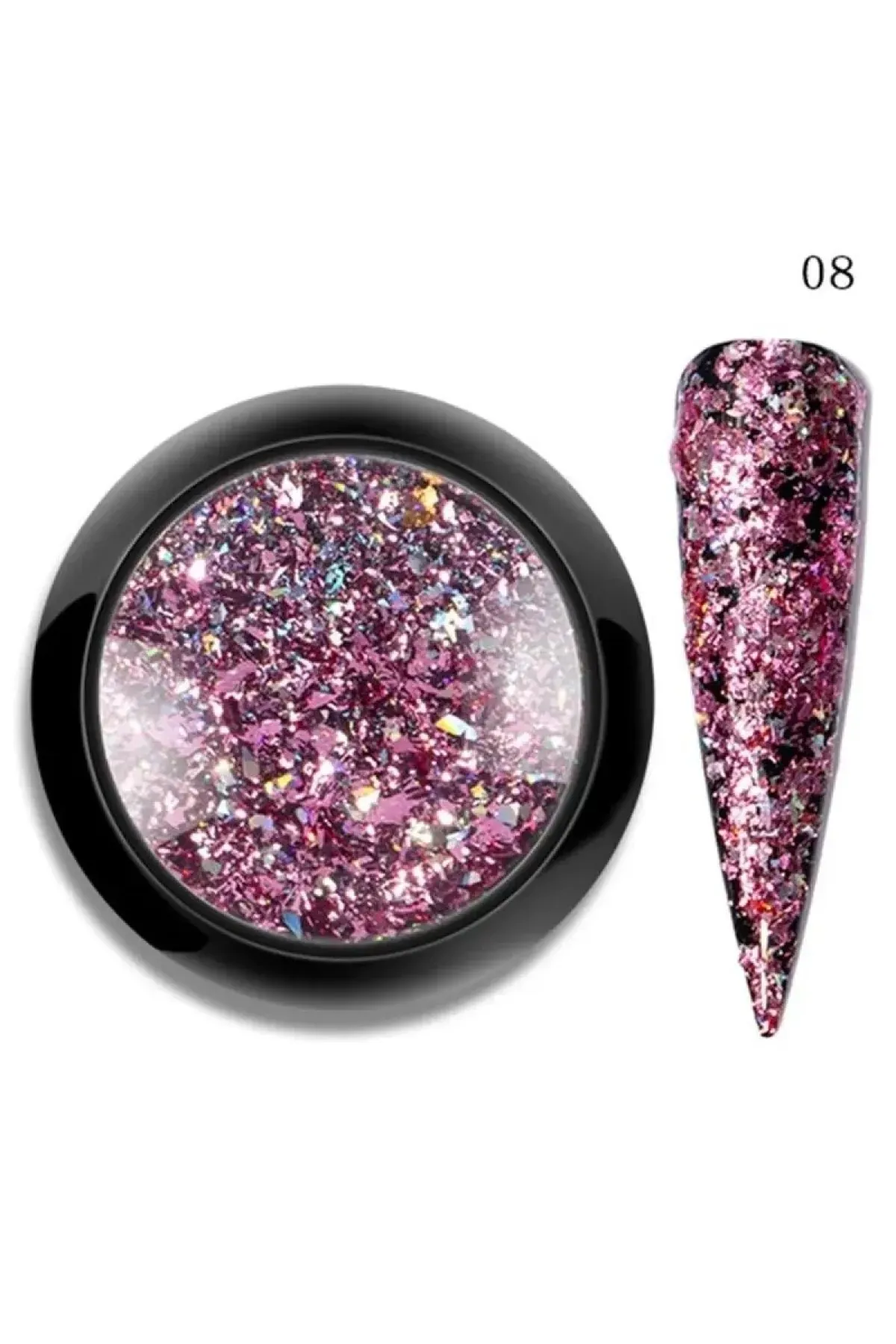 Holografik Lazer Glitter Tırnak Tozu #008 -(Alüminyum Folyo Tırnak Tozu)