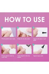 JEL TİPS VİOLA BEAUTY - 240 TANE - BALERİN - COFFIN