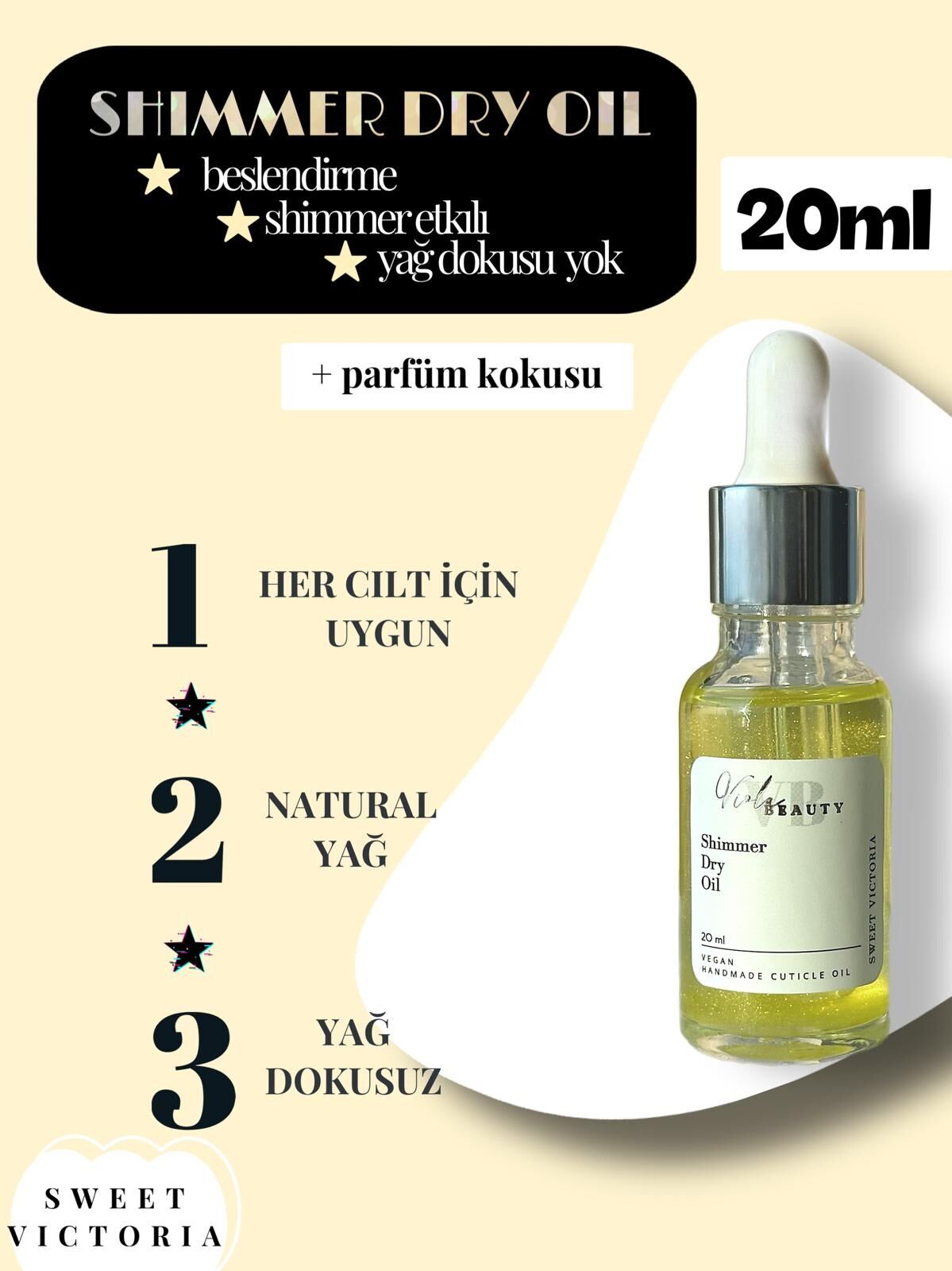 KURU YAĞ #SWEET VICTORIA 20ML-SHIMMER DRY OIL