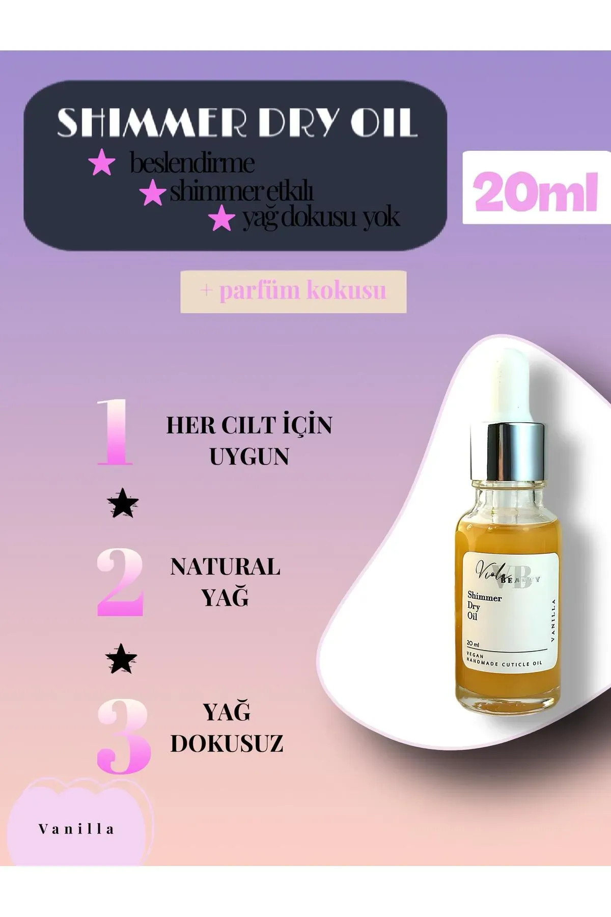 KURU YAĞ #VANILLA 20ML-SHIMMER DRY OIL