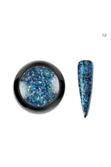 3'LÜ SET  HOLOGRAFİK LAZER GLİTTER TIRNAK TOZU  -(Alüminyum Folyo Tırnak Tozu)