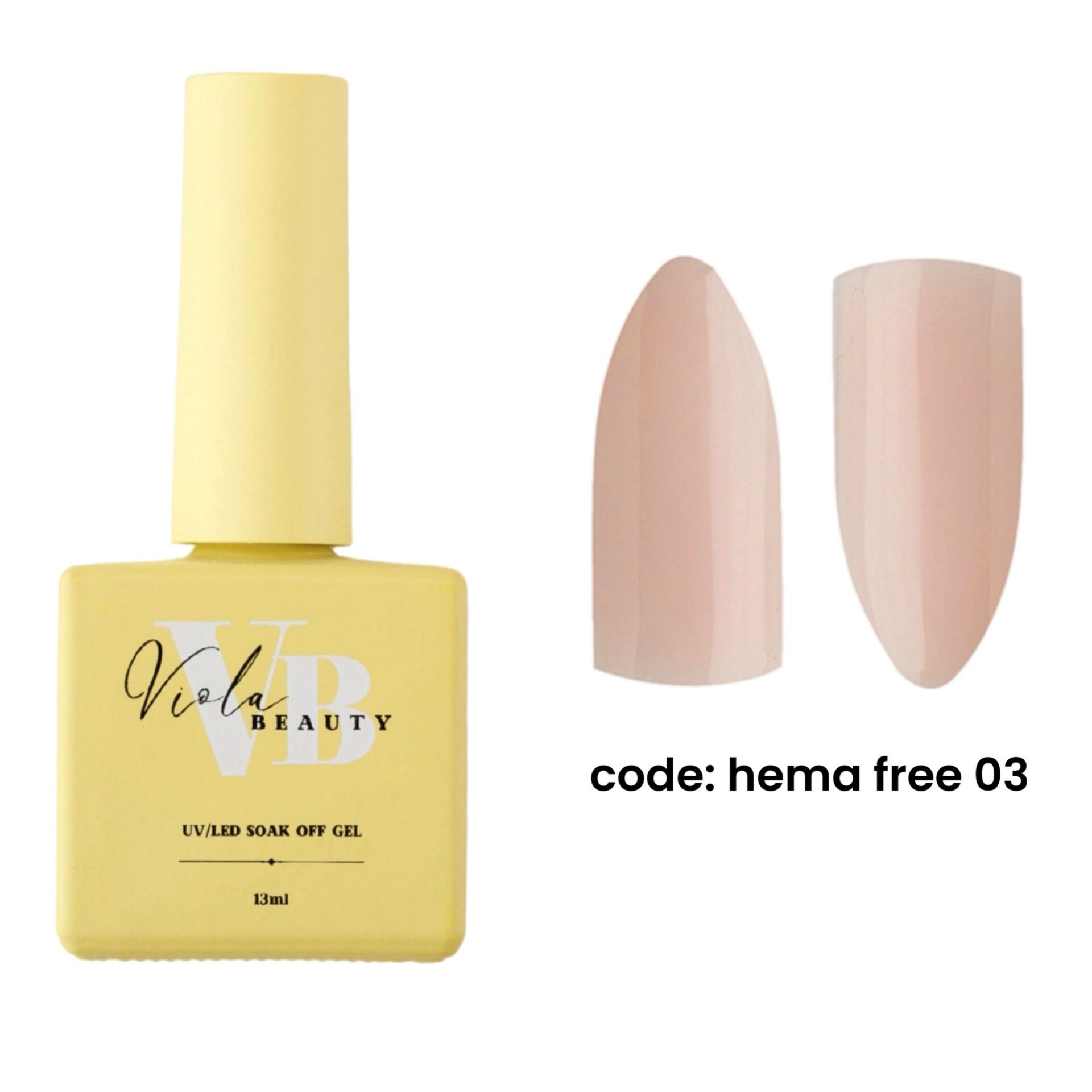 Hema Free 03 Base Coat  (Hema Maddesi İçermeyen Renkli base )