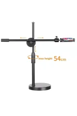 MASA ÜSTÜ TRIPOD (Cep Telefonu Tutuculu Masa Üstü Çekim Standı)