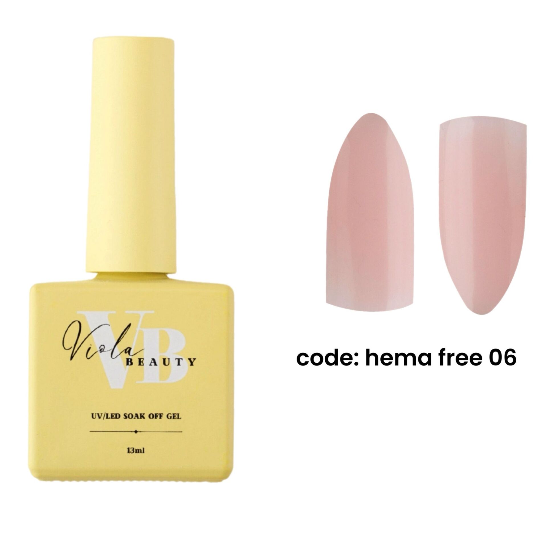 Hema Free 06 Base Coat  (Hema Maddesi İçermeyen Renkli base )