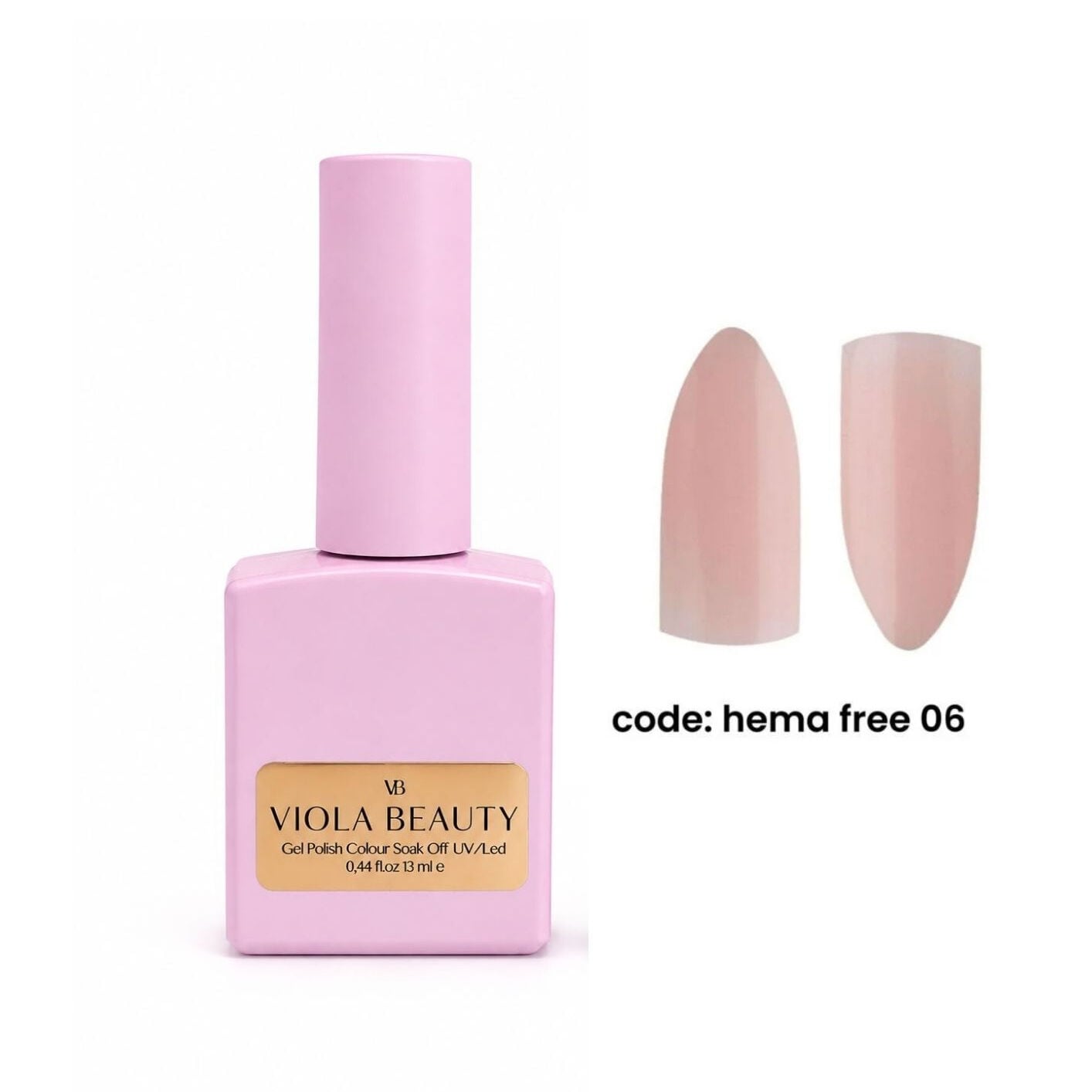 Hema Free 06 Base Coat  (Hema Maddesi İçermeyen Renkli base )-13ml
