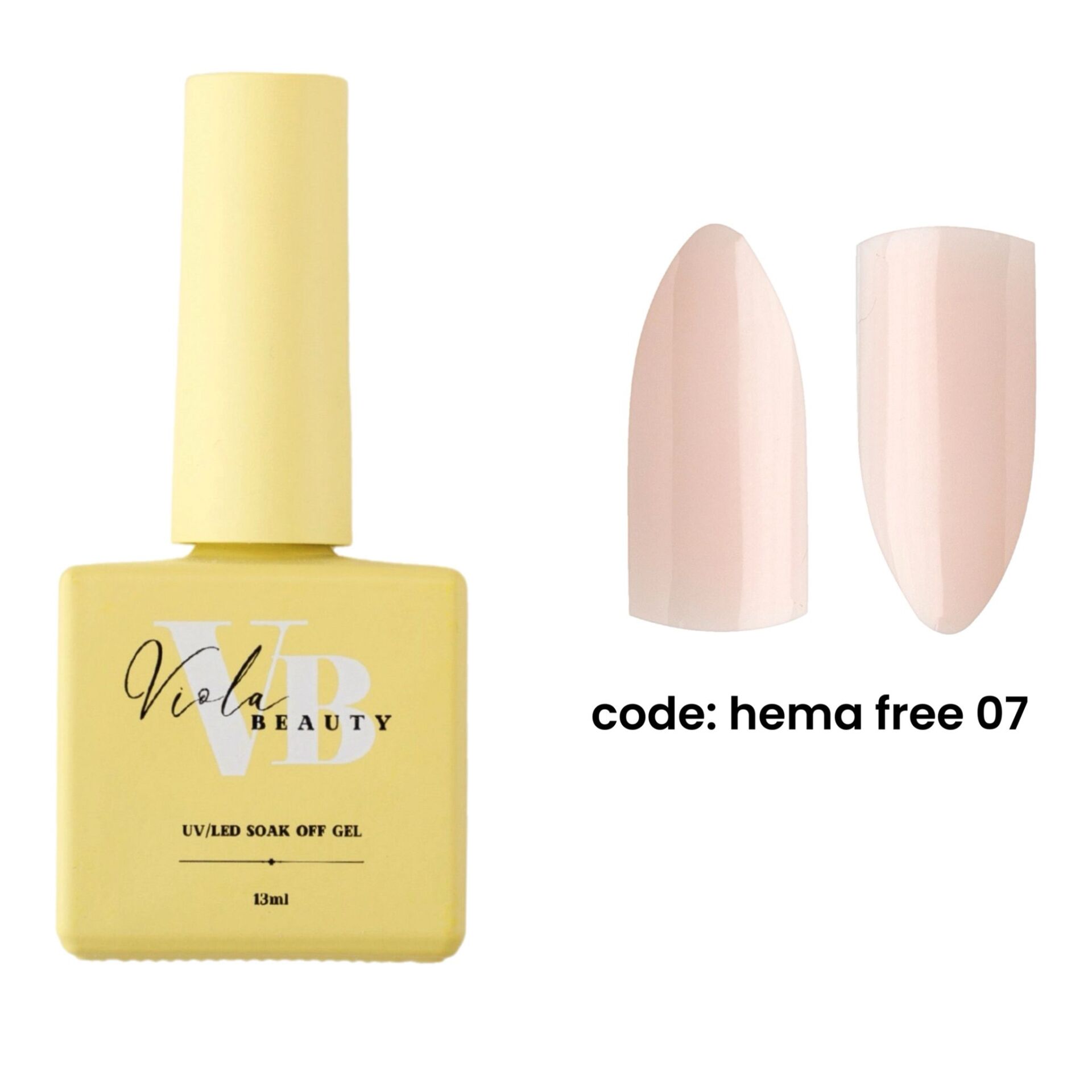 Hema Free 07 Base Coat  (Hema Maddesi İçermeyen Renkli base )