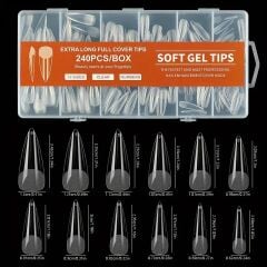 SOFT JEL TIPS (EXTRA LONG FULL COVER)- STILETTO