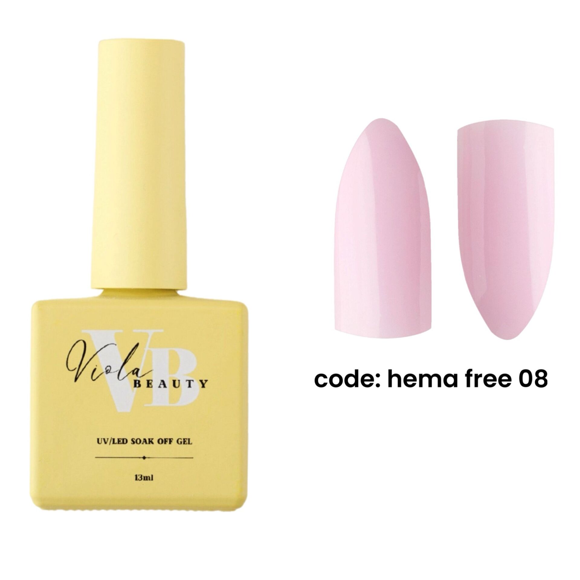 Hema Free 08  Base Coat  (Hema Maddesi İçermeyen Renkli base )