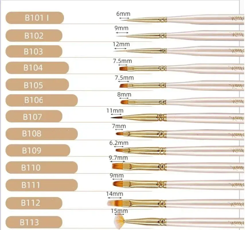 11'Lİ FIRÇA SETİ -VIOLA BEAUTY (Professional Nail Art Ve French & Jel Uygulama Fırçaları)