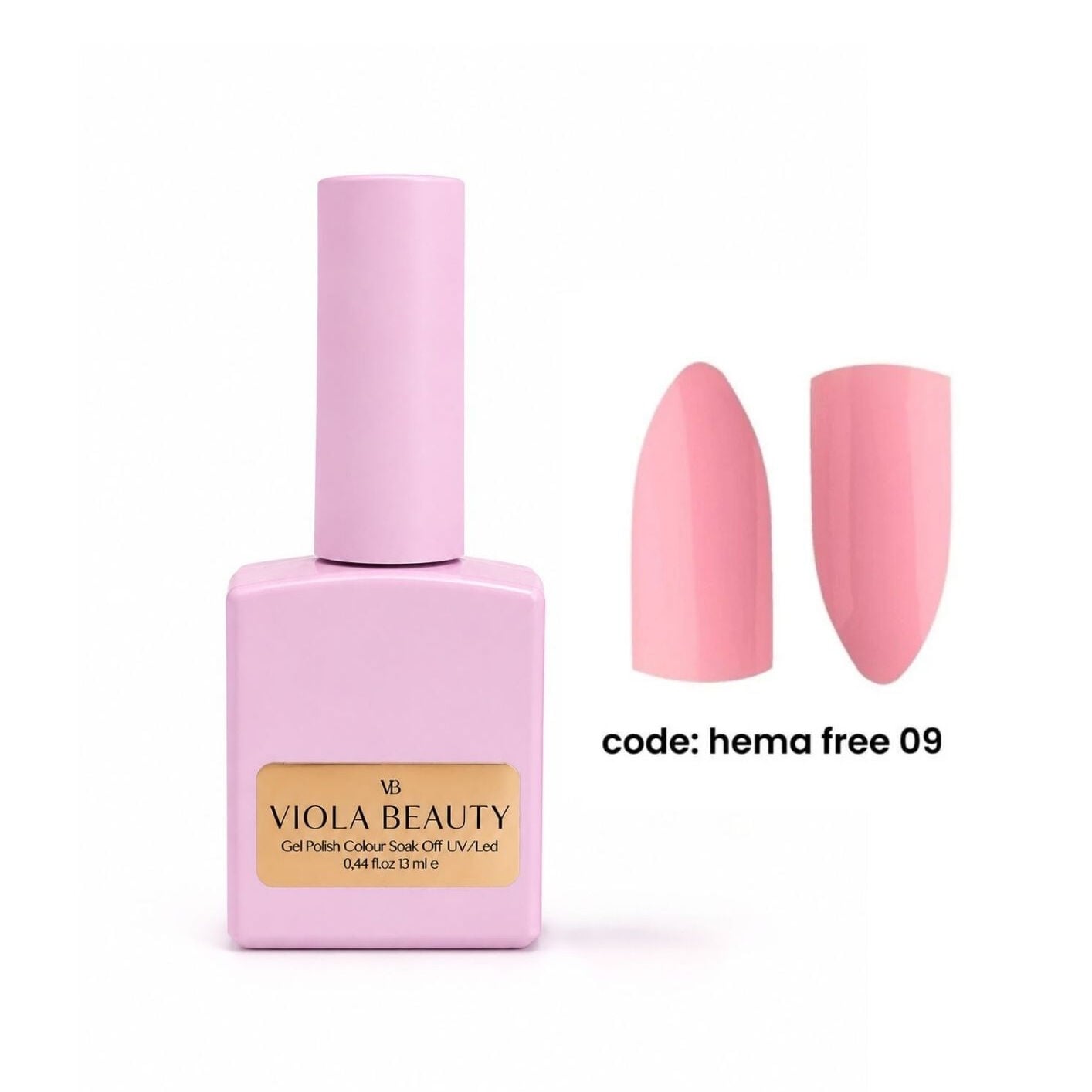 Hema Free 09  Base Coat  (Hema Maddesi İçermeyen Renkli base )-13ml
