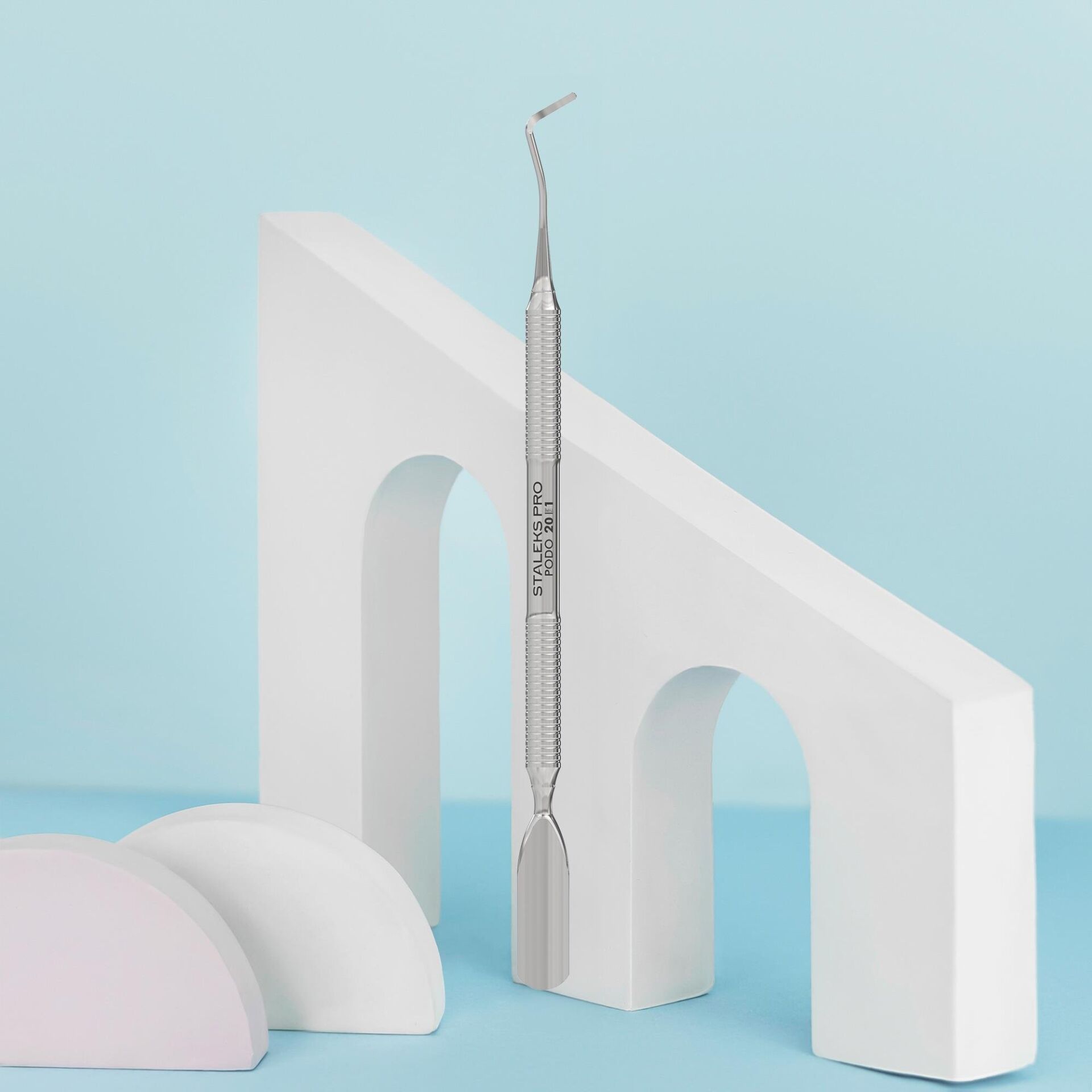 PODO 20 TYPE 1 Pedikür Küret (Küret + Yuvarlak İtici)