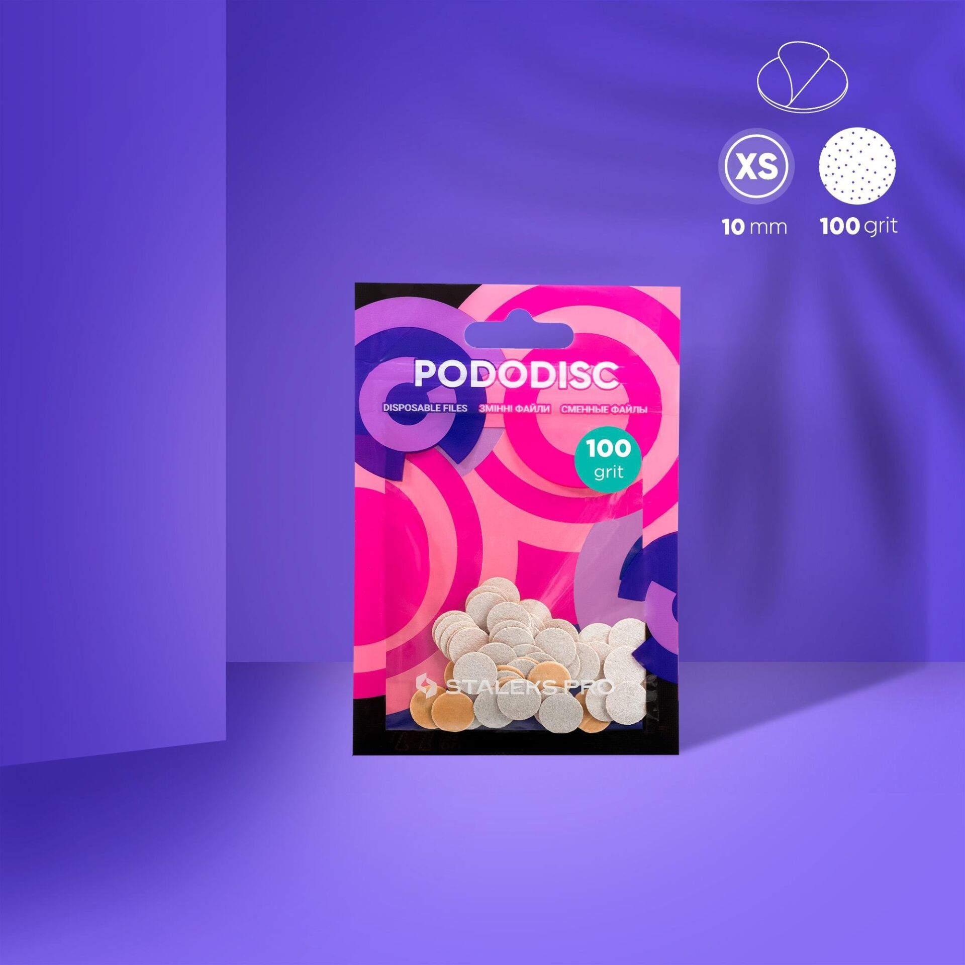 PODODISC STALEKS PRO XS Pedikür Disk İçin Yedek Beyaz Törpüler (50 adet) 100