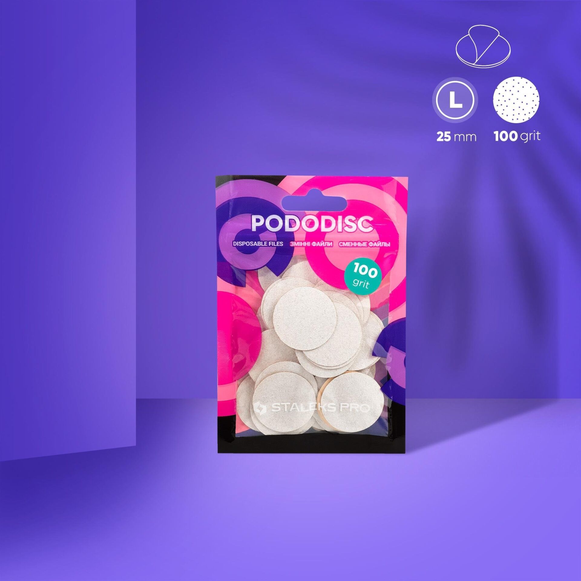 PODODISC STALEKS PRO L Pedikür Disk İçin Yedek Beyaz Törpüler (50 adet)