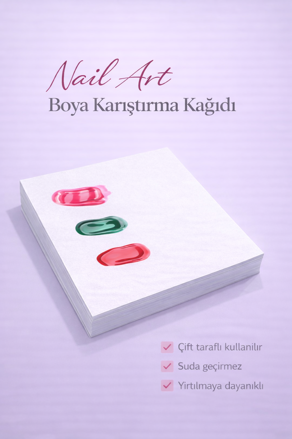 NAIL ART BOYA KARIŞTIRMA KAĞIDI-(50'Lİ)