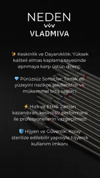 VladMiVa Orijinal Rus Elmas Freze Manikür Uç-018