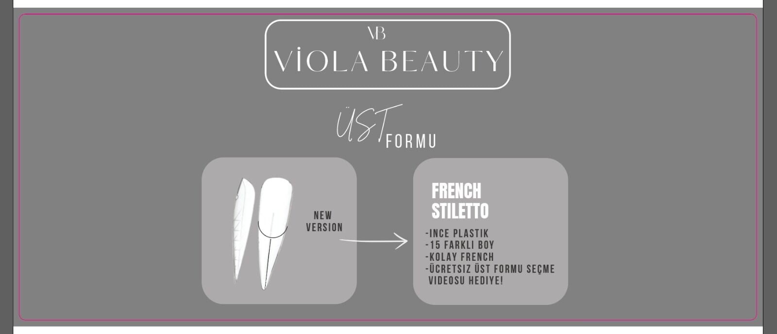 VIOLA ÜST FORMU FRENCH STILETTO