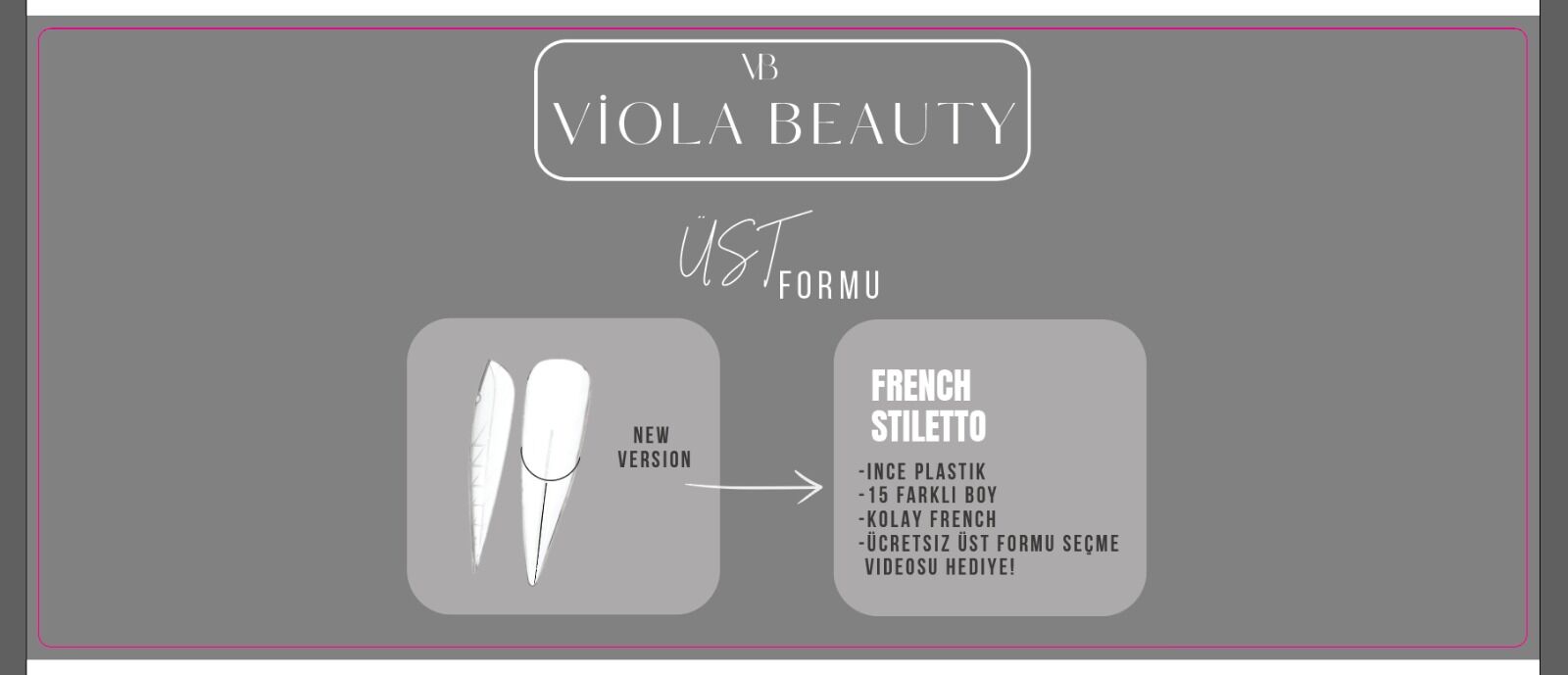 VIOLA ÜST FORMU- FRENCH STILETTO