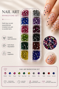 NAIL CHARM-RENKLİ TAŞLAR #01