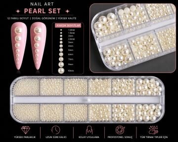 NAIL CHARM- KIRIK BEYAZ İNCİ