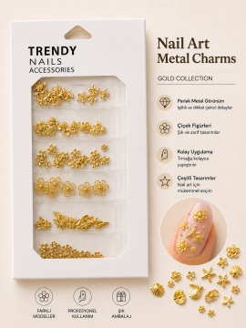 NAIL CHARM-GOLD FLOWER