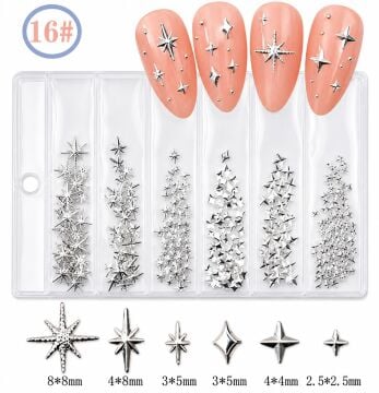 NAIL CHARM-SILVER YILDIZ