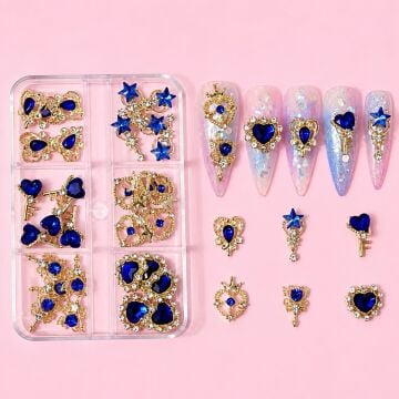 NAIL CHARM- BLUE PRINCESS