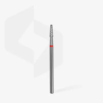 EXPERT Sert alaşım koni freze, kırmızı, çap 2,3 mm, çalışma kısmı 8 mm