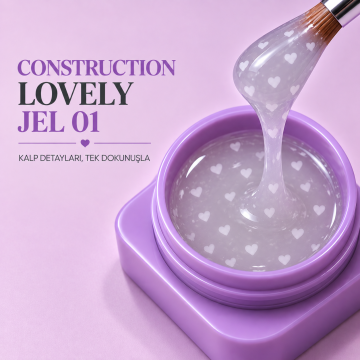 Construction Lovely Jel #0001- (Orta Akışkan Kıvamlı Kalpli Jel)