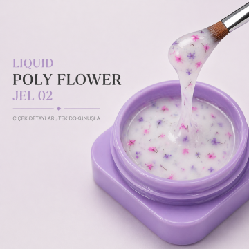 Liquid Poly Flower Jel Set #02 -42 ml ( Akışkan Kıvamlı Çiçekli Jel )