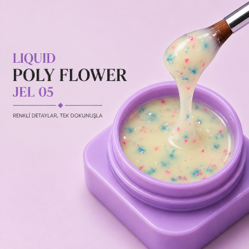 Liquid Poly Flower Jel Set #02 -42 ml ( Akışkan Kıvamlı Çiçekli Jel )